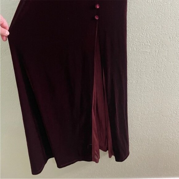 VTG Revelry Velvet Formal Dress Size 4 Maxi Red Goth Glam Y2K Vamp Whimsigoth - Picture 4 of 13